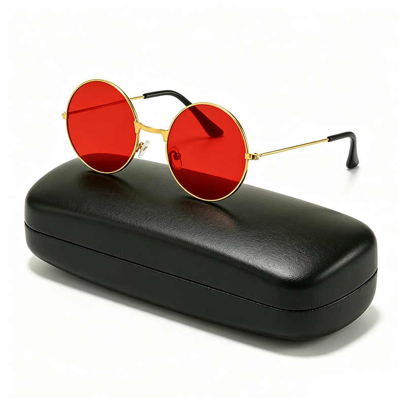 Metal Photo Panel - Classic Vintage Round Frame Sunglasses For