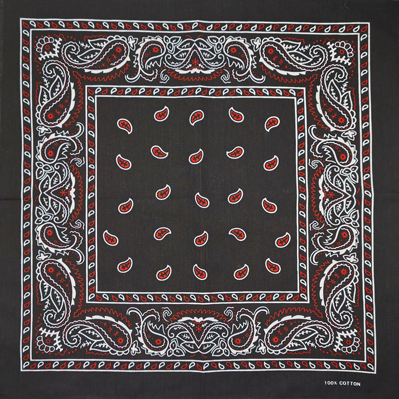 Fashion Unisex Black Paisley H - Bandana Blank White avis et prix