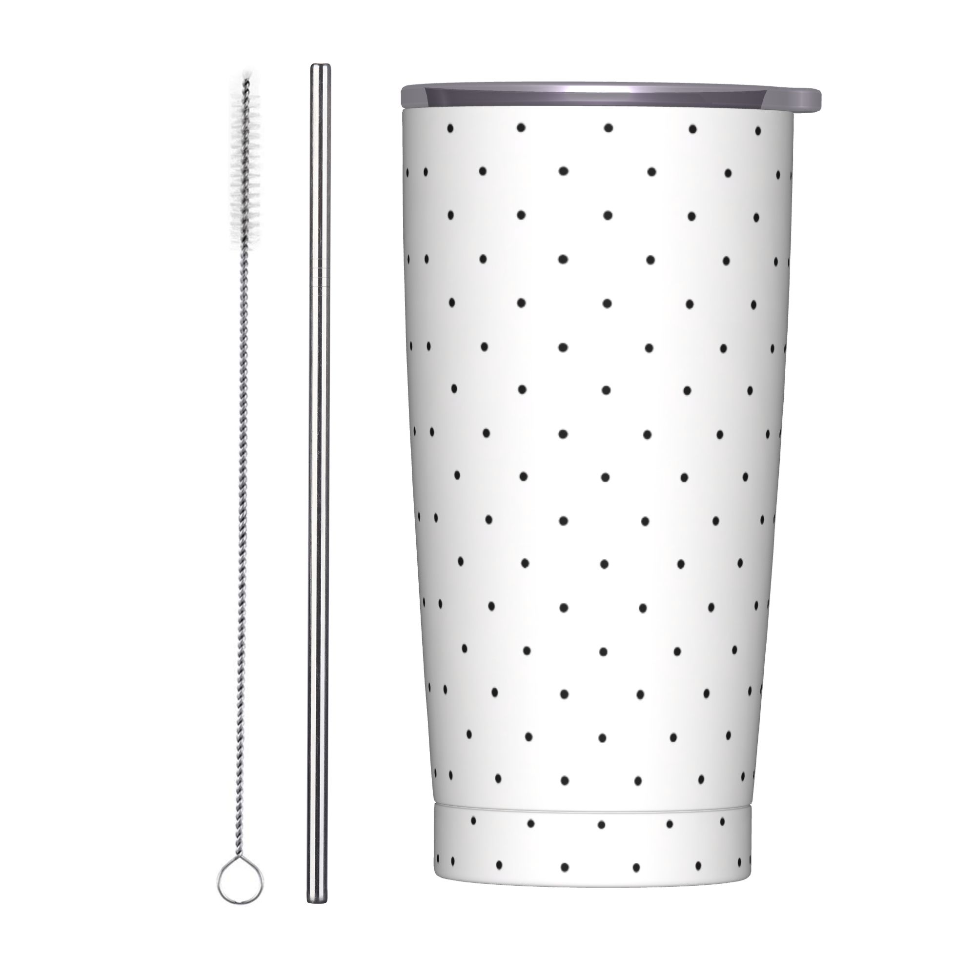 Black & White Polka Dot Patter - Tumbler 20Oz White avis et prix