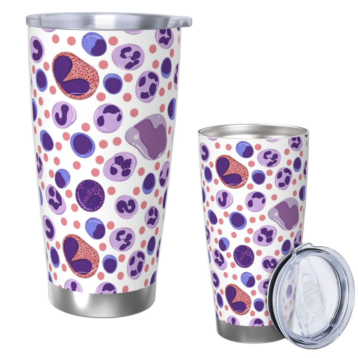 Large White Blood Cell Pattern - Tumbler 20Oz White avis et prix