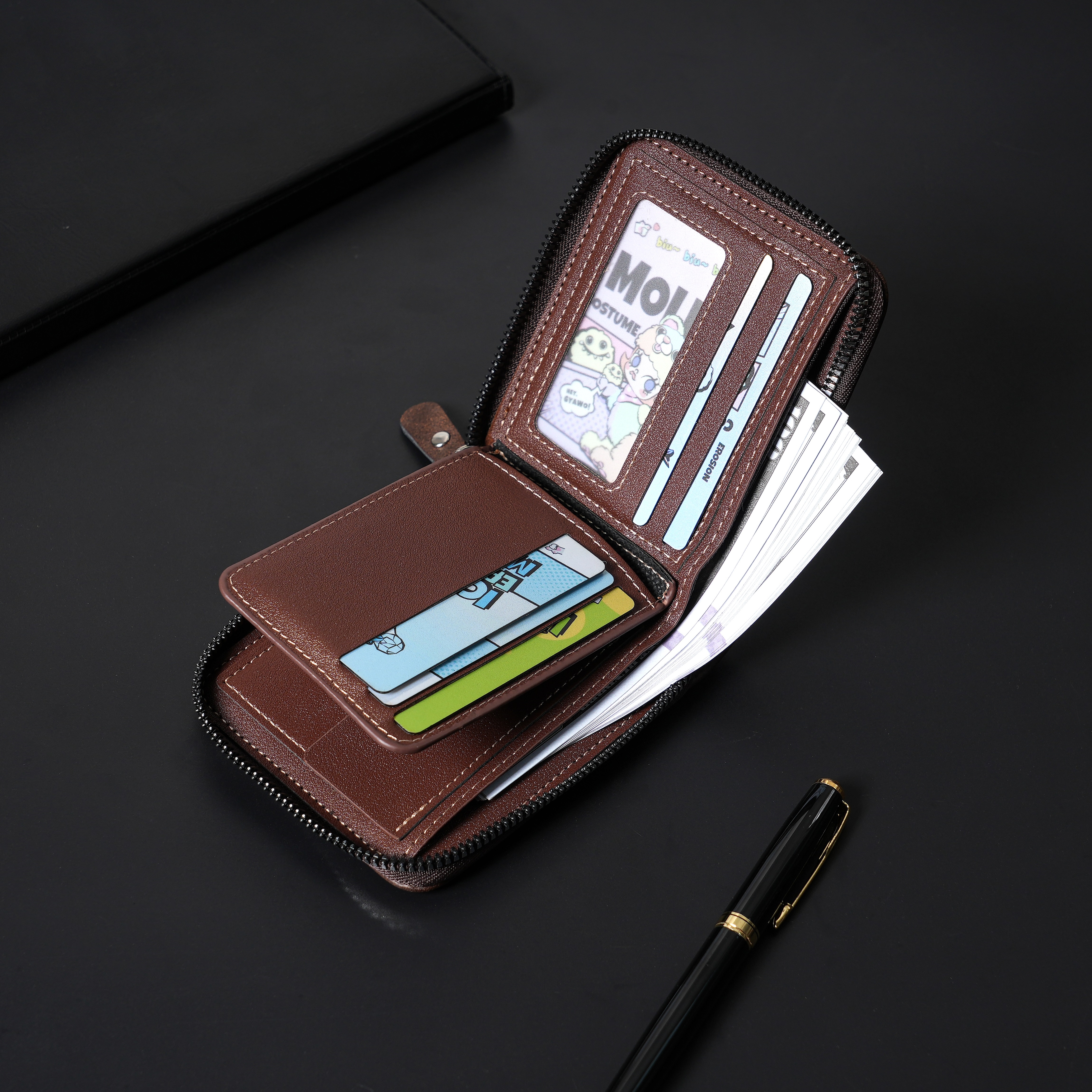 New Men's Zipper Card Holder C - Photo Acrylic Block avis et prix