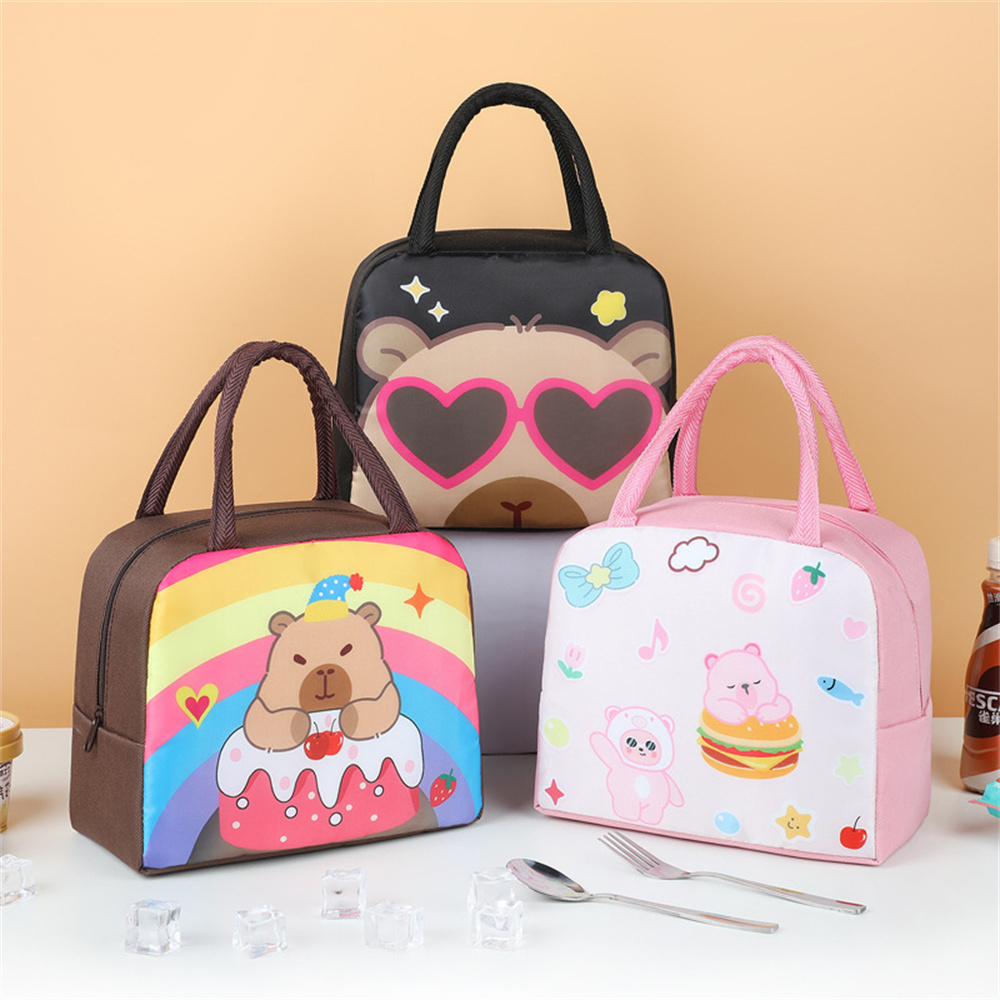 Cartoon Capybara Lunch Bag Ins - Tote Bag Sublimation avis et prix