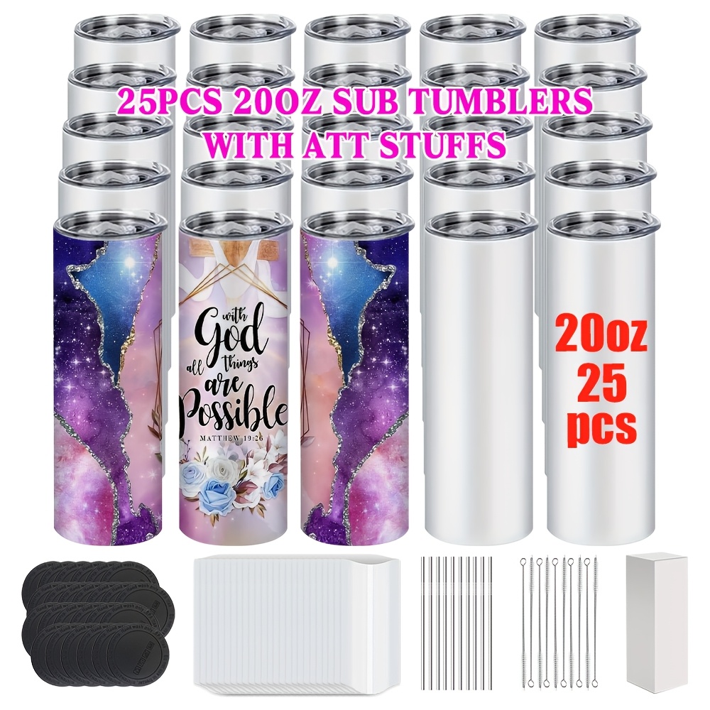 50/25/10 Pack Sublimation Tumb - Tumbler 20Oz White avis et prix