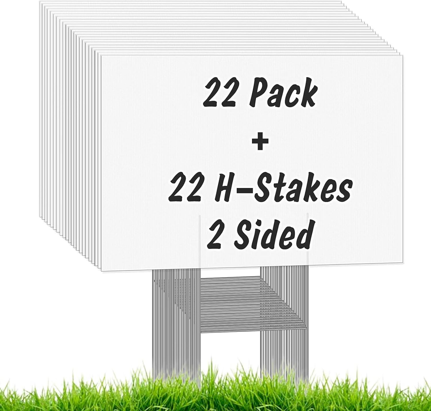 22Pcs Blank Yard Signs with St - Yard Sign Blank avis et prix