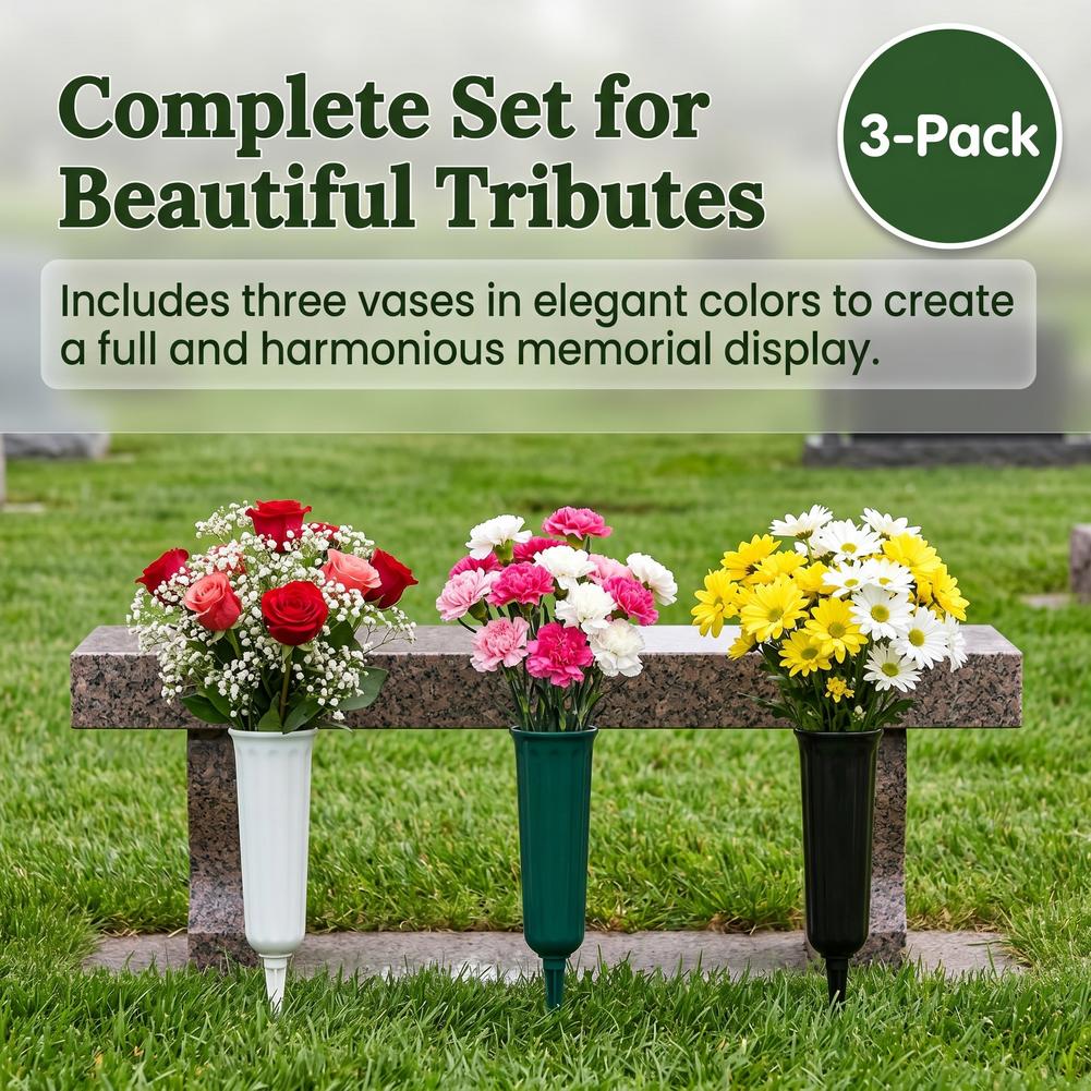 1/3pcs Cemetery Vase with Spik - Yard Sign Blank avis et prix