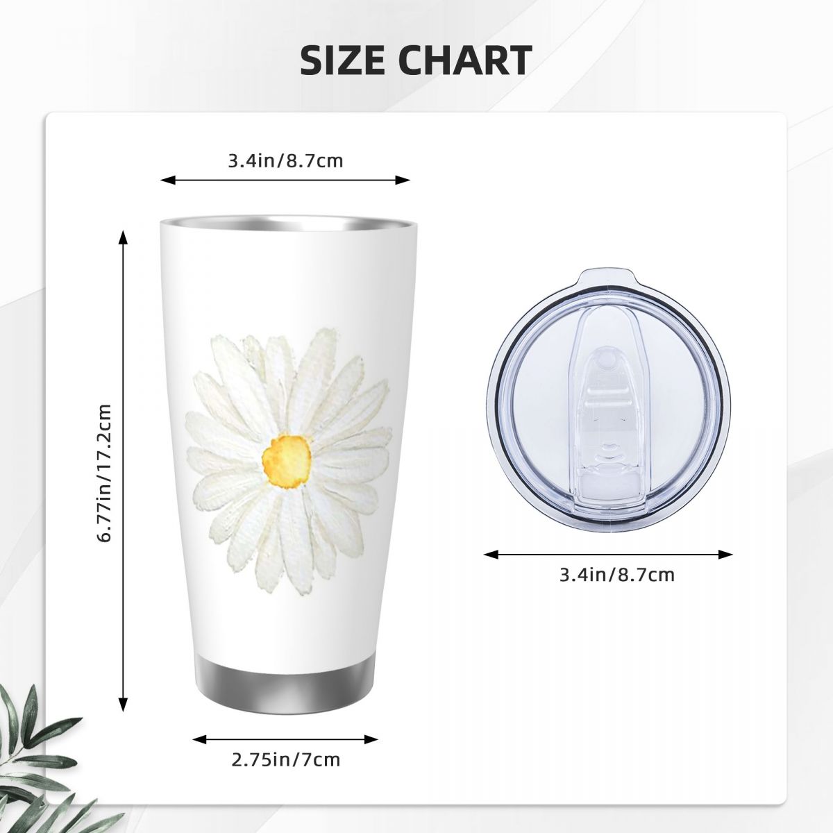 Hand Painted One Little White  - Tumbler 20Oz White avis et prix