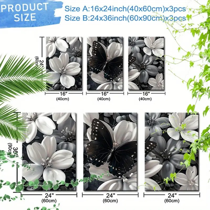 Framed Set of 3 Canvas Wall Ar - Canvas Wrap Ready avis et prix