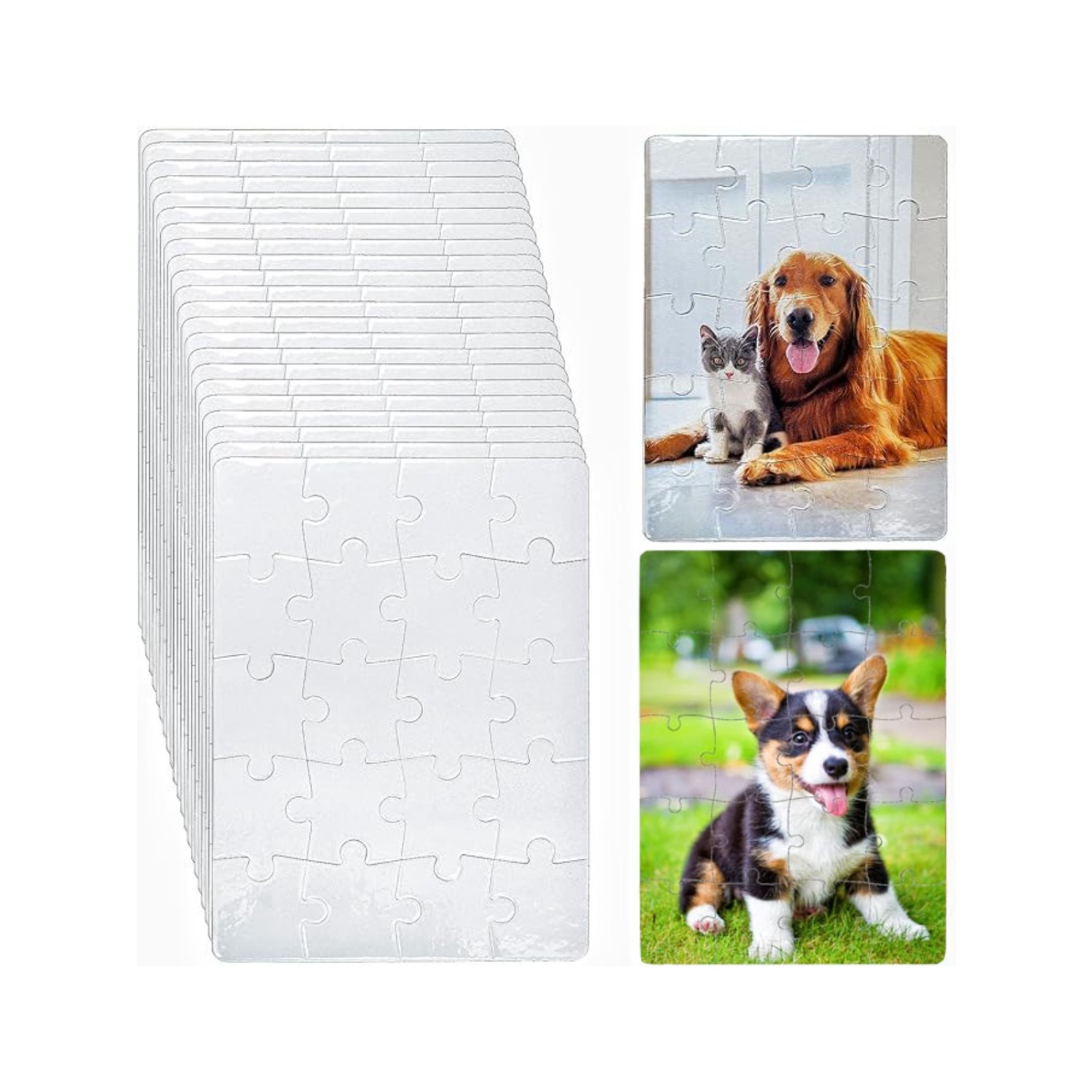6pcs Blank Sublimation Puzzles - Puzzle Blank White avis et prix