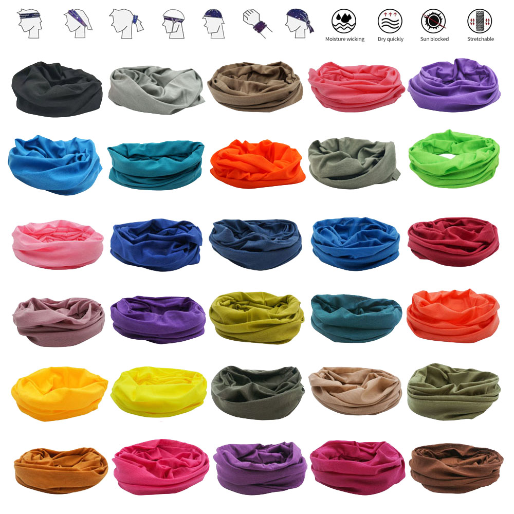 55 Solid Colors Outdoor Sports - Bandana Blank White avis et prix