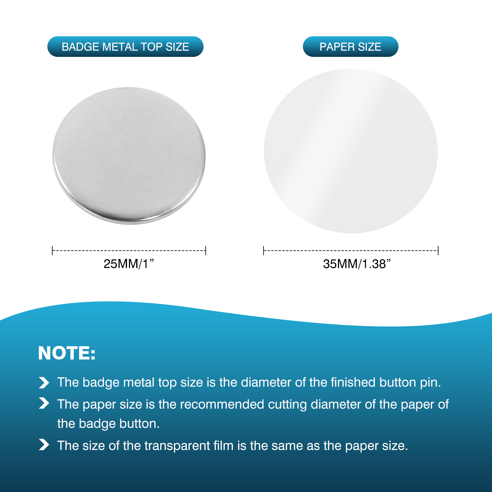 100Pcs Mini DIY Round Mirror M - Button Badge Blank avis et prix
