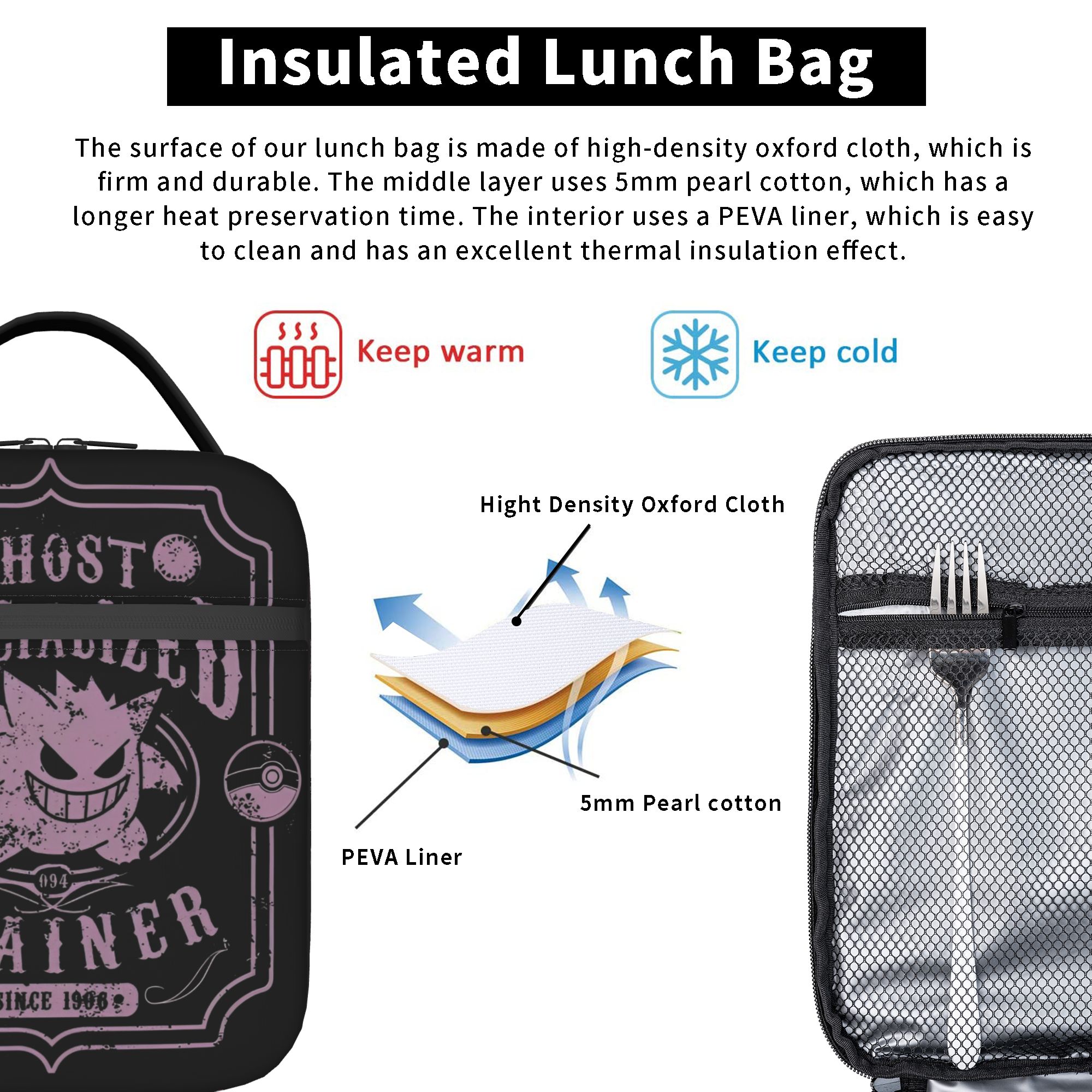 Gengar The Spooky Pokemon Insu - Tote Bag Sublimation avis et prix