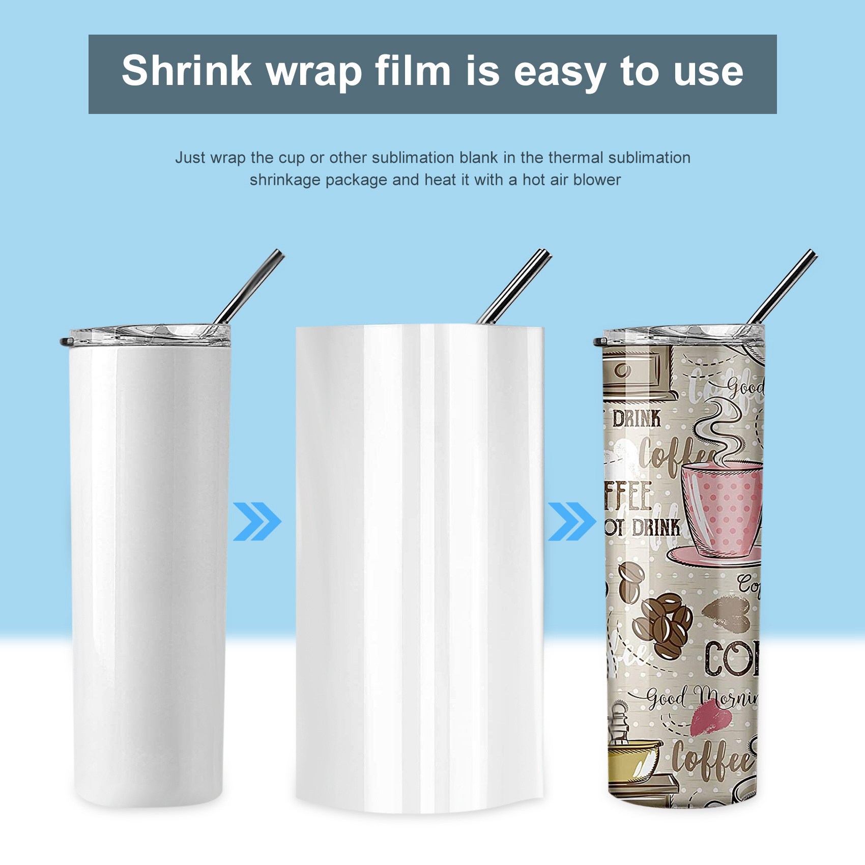 AEE3-30Pcs Sublimation Shrink  - Sublimation Mug White avis et prix