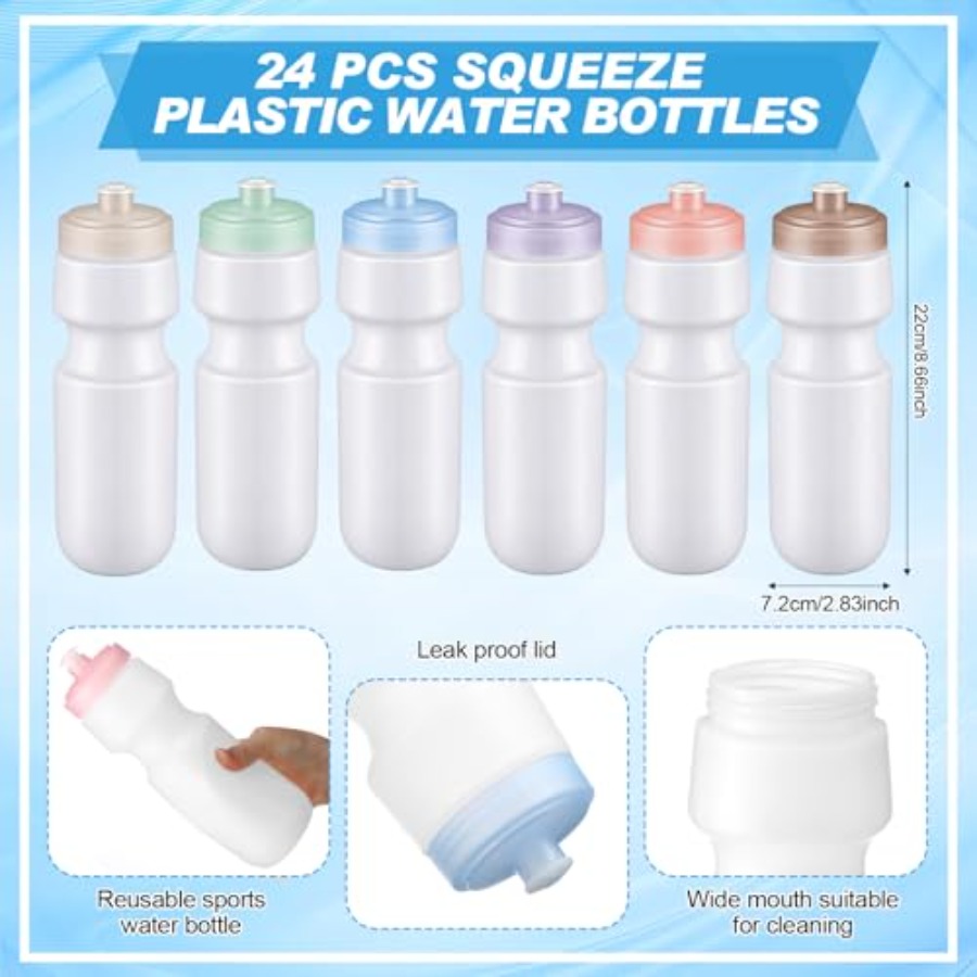 24 Pcs Sports Water Bottles Bu - Water Bottle Blank avis et prix
