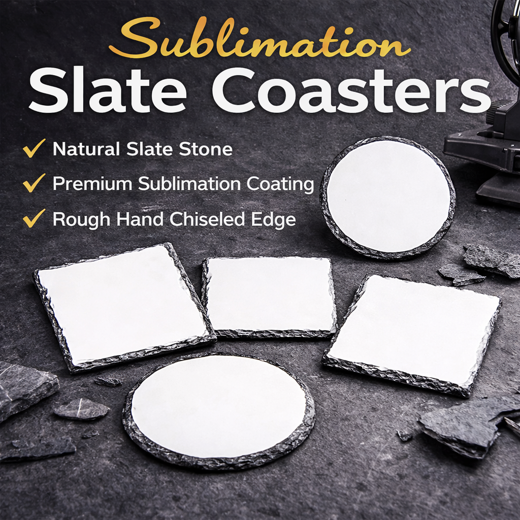 Round Sublimation Slate Coaste - Coaster Sublimation Blank avis et prix