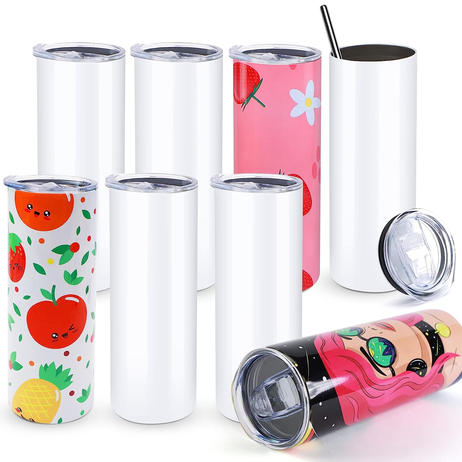 HTVRONT 8pcs Stainless 20 OZ S - Sublimation Mug White avis et prix