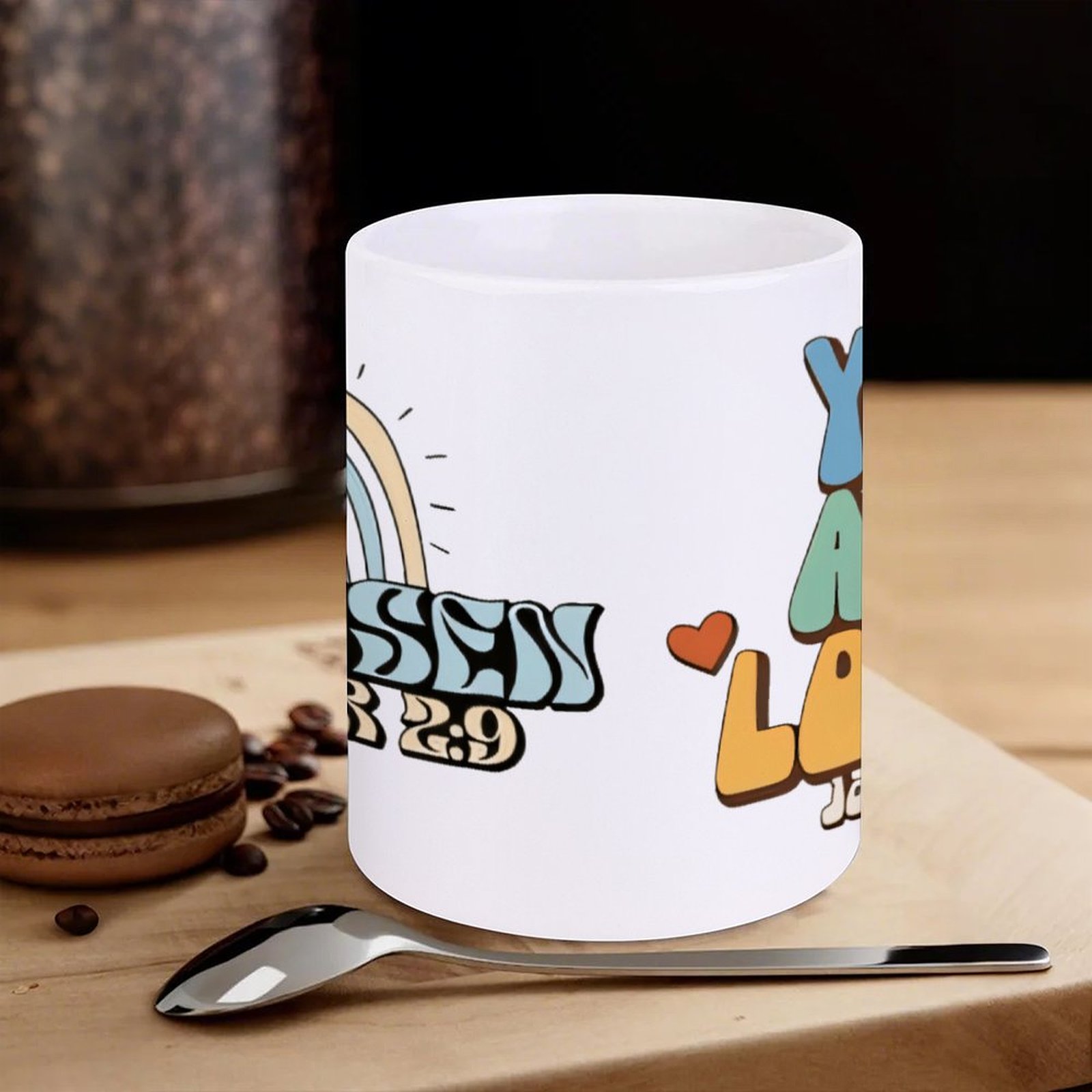 A Rainbow And A Rainbow With T - Sublimation Mug White avis et prix