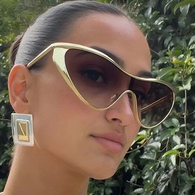 Rimless Y2K Style Sunglasses R - Metal Photo Panel avis et prix