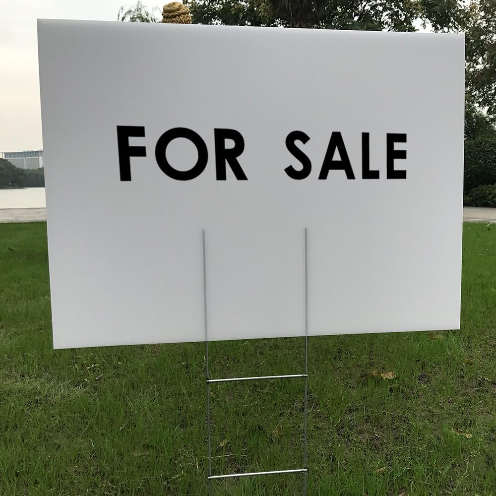 6 Pack 24x18 White Blank Lawn  - Yard Sign Blank avis et prix