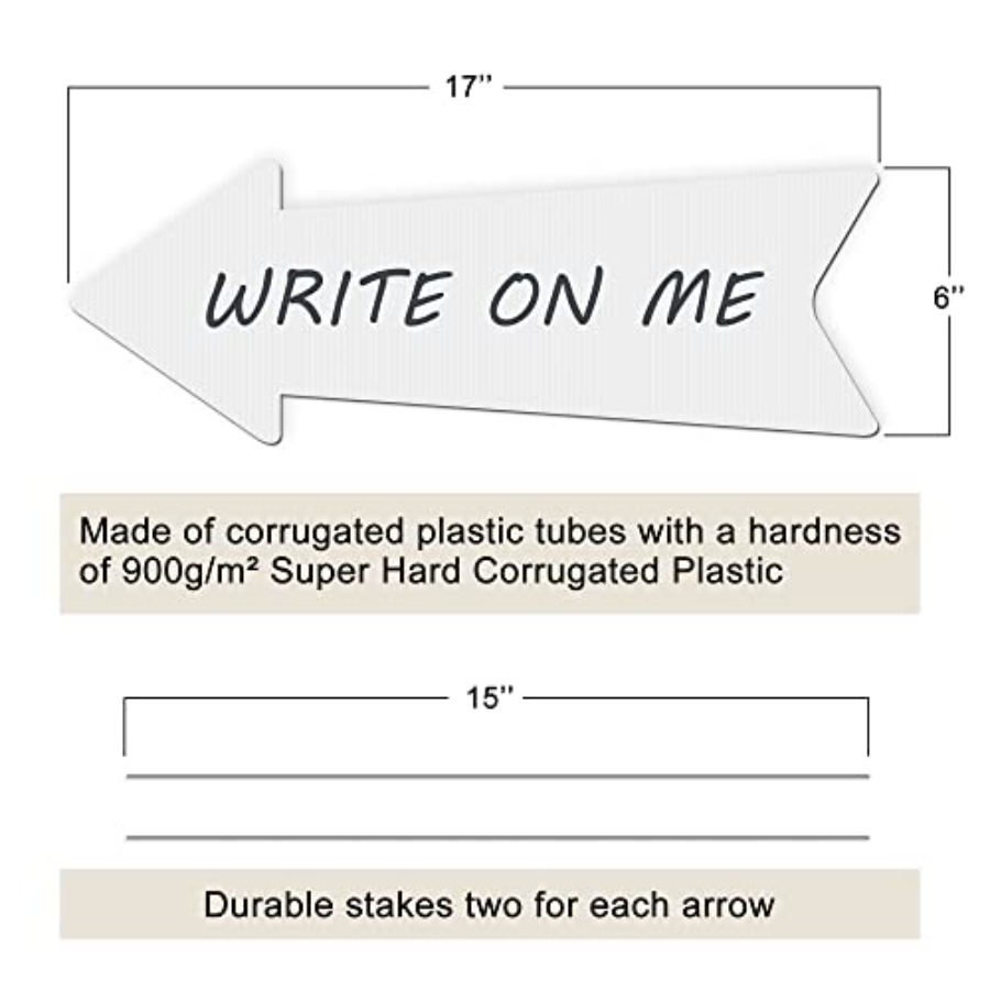 Blank Arrow Signs with Stakes  - Yard Sign Blank avis et prix