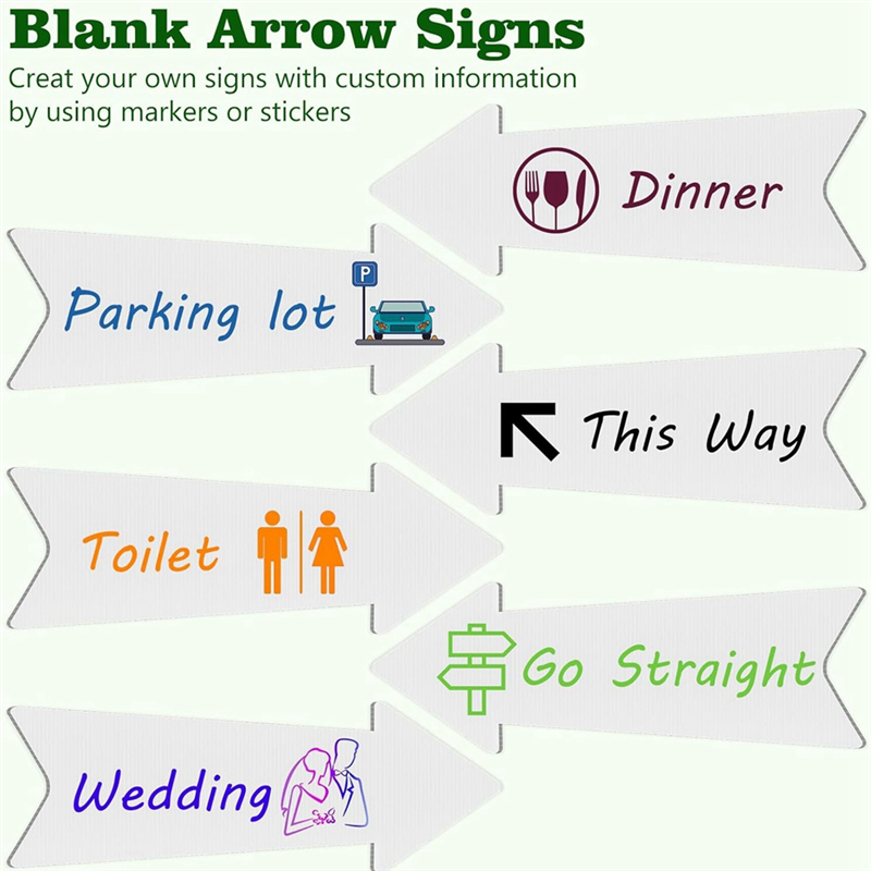 B50C Directional Arrows Signs  - Yard Sign Blank avis et prix
