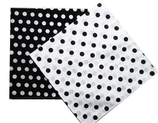 2025 New Fashion Cotton Black  - Bandana Blank White avis et prix