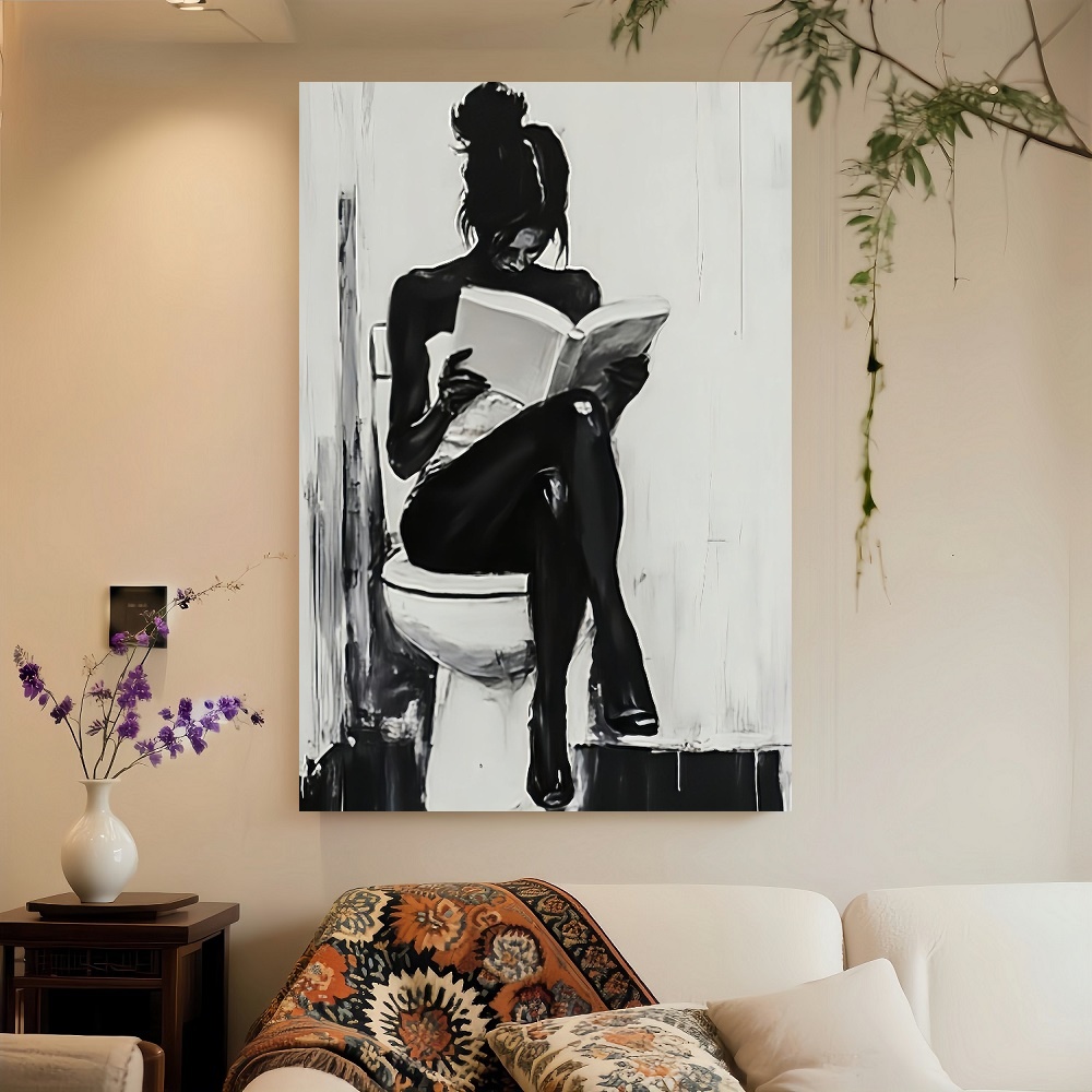 Framed 1pc Modern Abstract Wom - Canvas Wrap Ready avis et prix