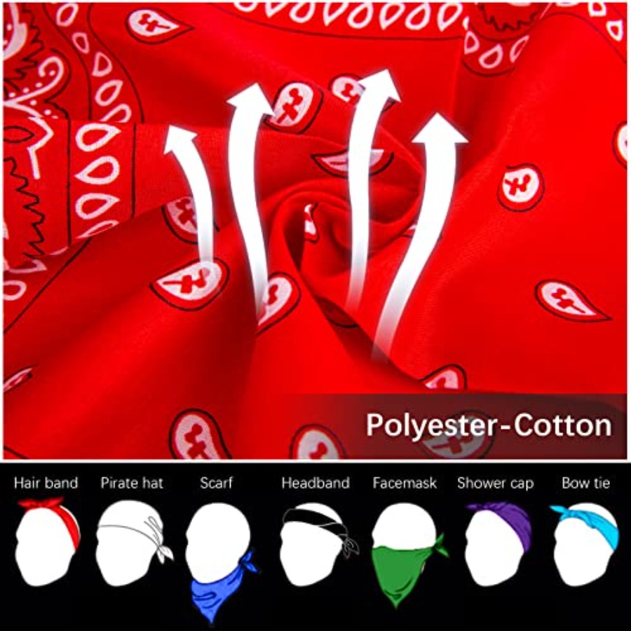 12- Bandanas for Men Women Pai - Bandana Blank White avis et prix