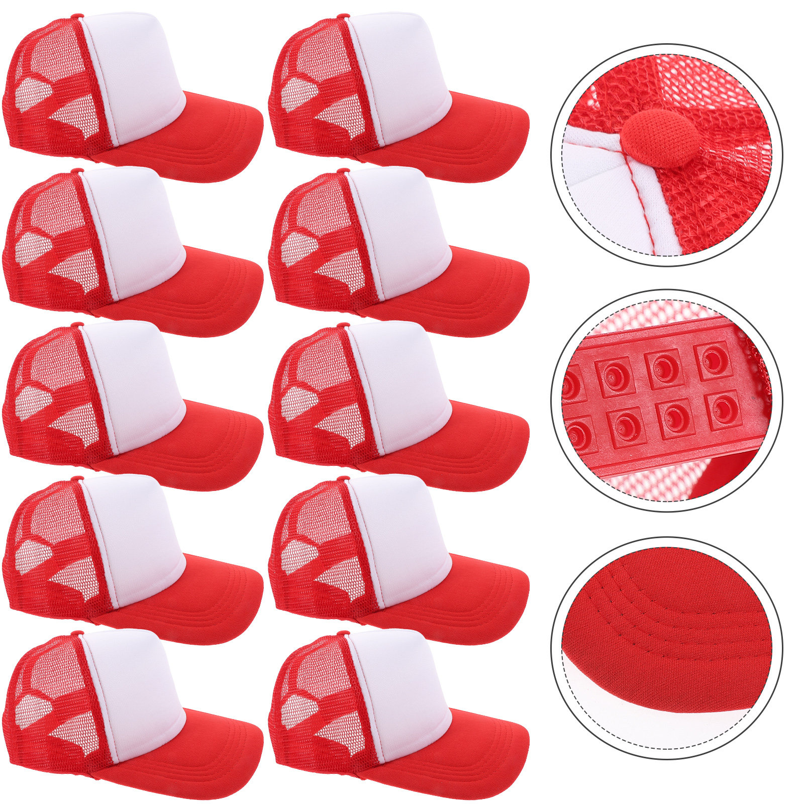 10Pcs Blank Mesh Baseball Hat  - Hat Sublimation Blank avis et prix
