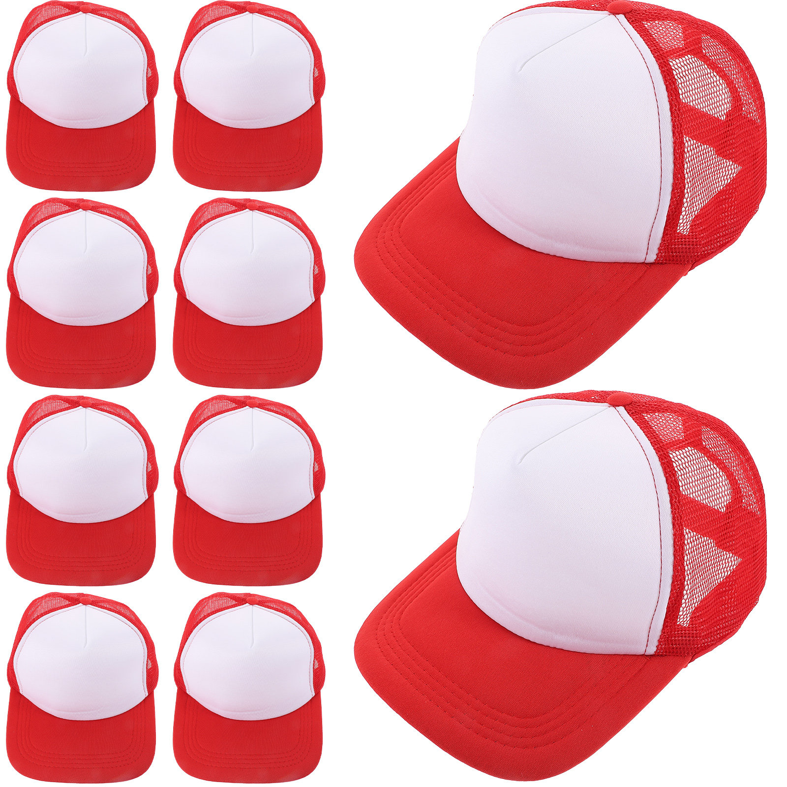 10Pcs Blank Mesh Baseball Hat  - Hat Sublimation Blank avis et prix