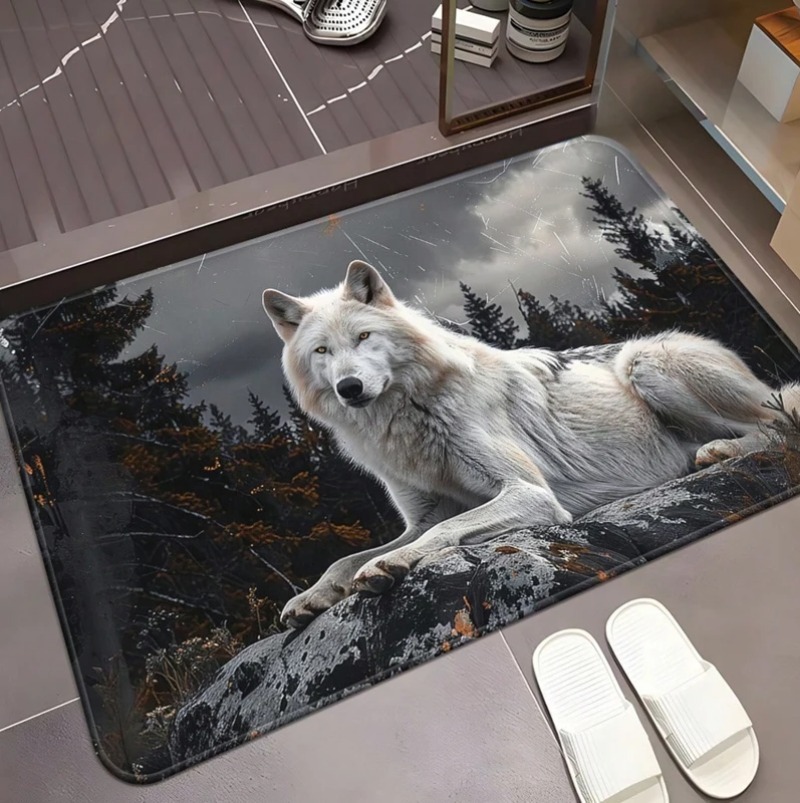 Cool White Wolf Doormat Wildli - Puzzle Blank White avis et prix