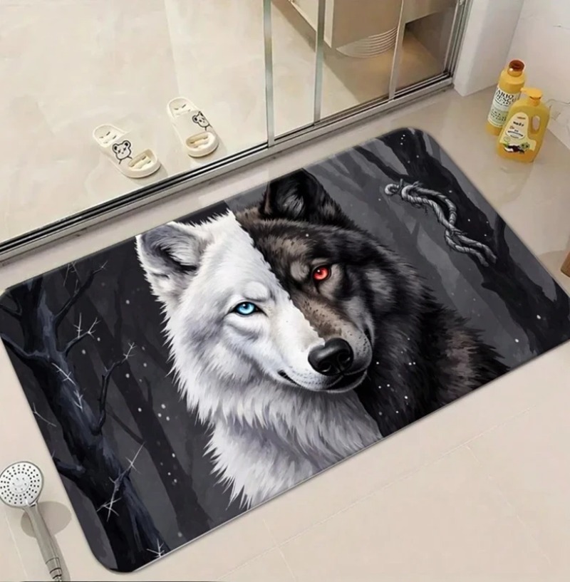 Cool White Wolf Doormat Wildli - Puzzle Blank White avis et prix