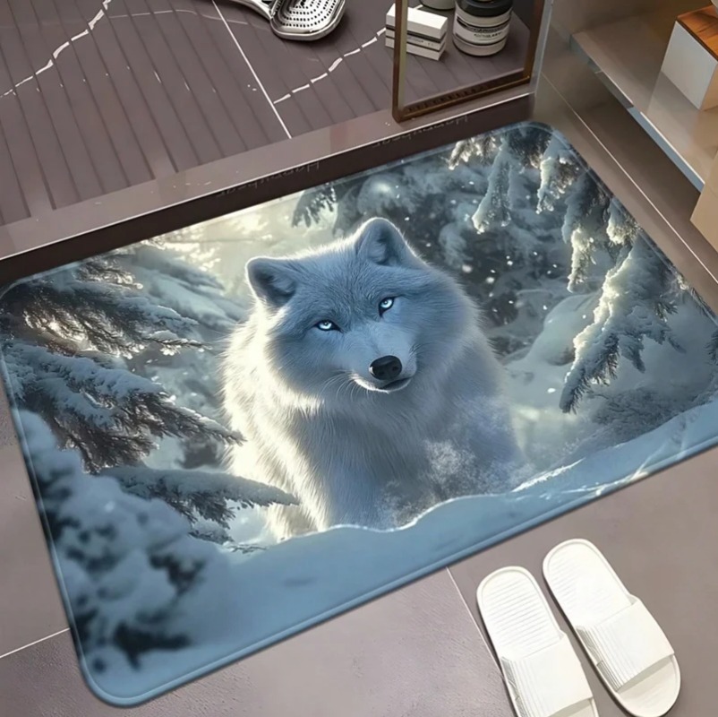 Cool White Wolf Doormat Wildli - Puzzle Blank White avis et prix