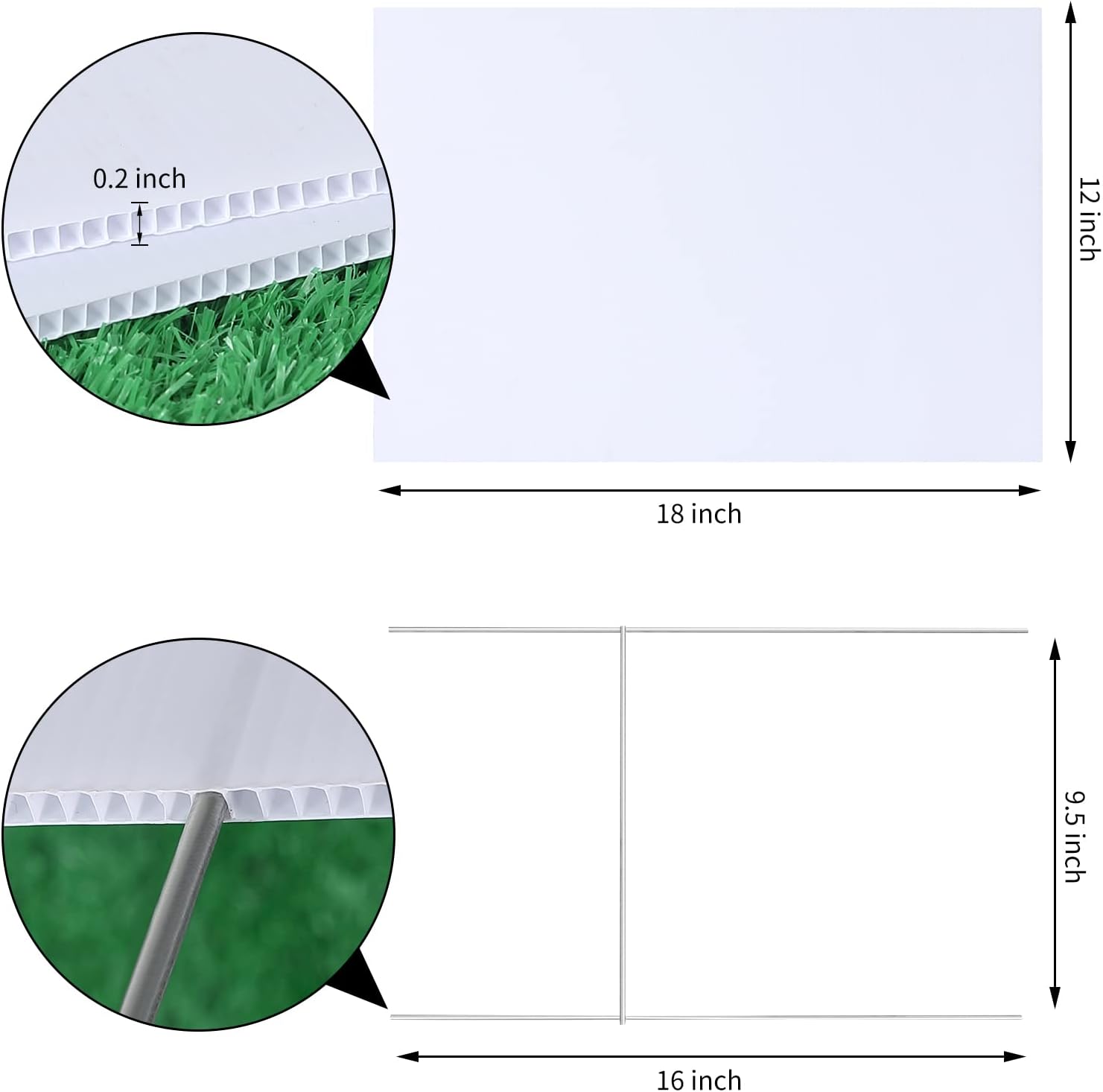 18x12 Inch Blank Yard Signs wi - Yard Sign Blank avis et prix