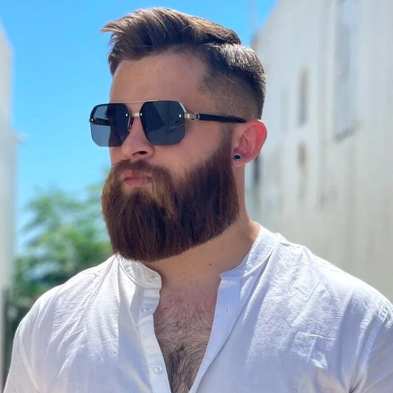 Men's Metal Sunglasses Square  - Metal Photo Panel avis et prix
