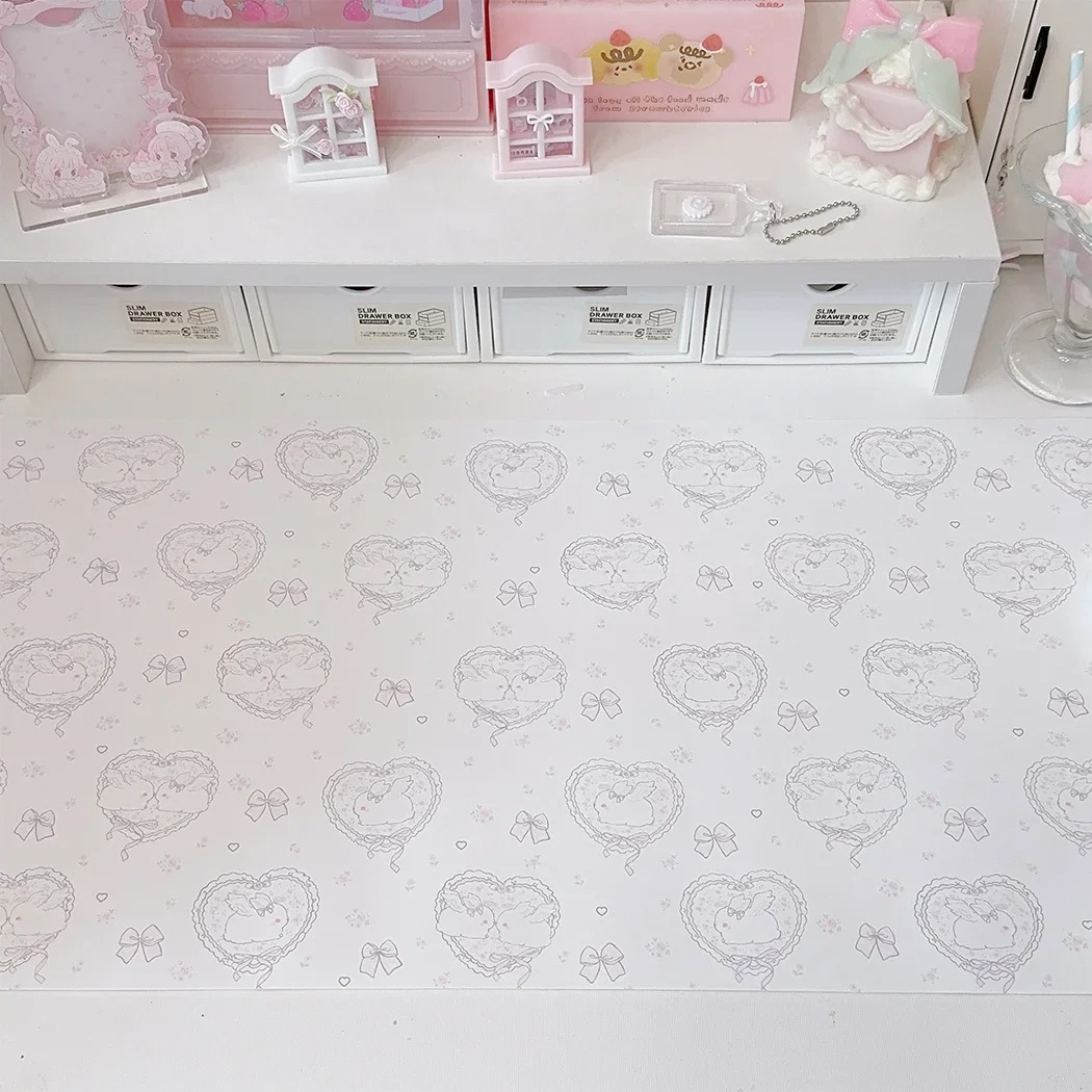 Kawaii Pink Rabbit Leather Des - Mouse Pad Blank Sublimation avis et prix