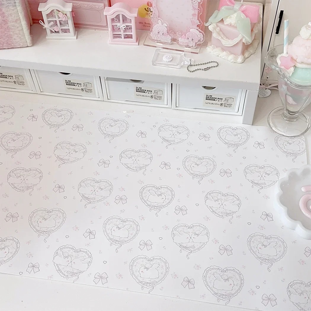 Kawaii Pink Rabbit Leather Des - Mouse Pad Blank Sublimation avis et prix