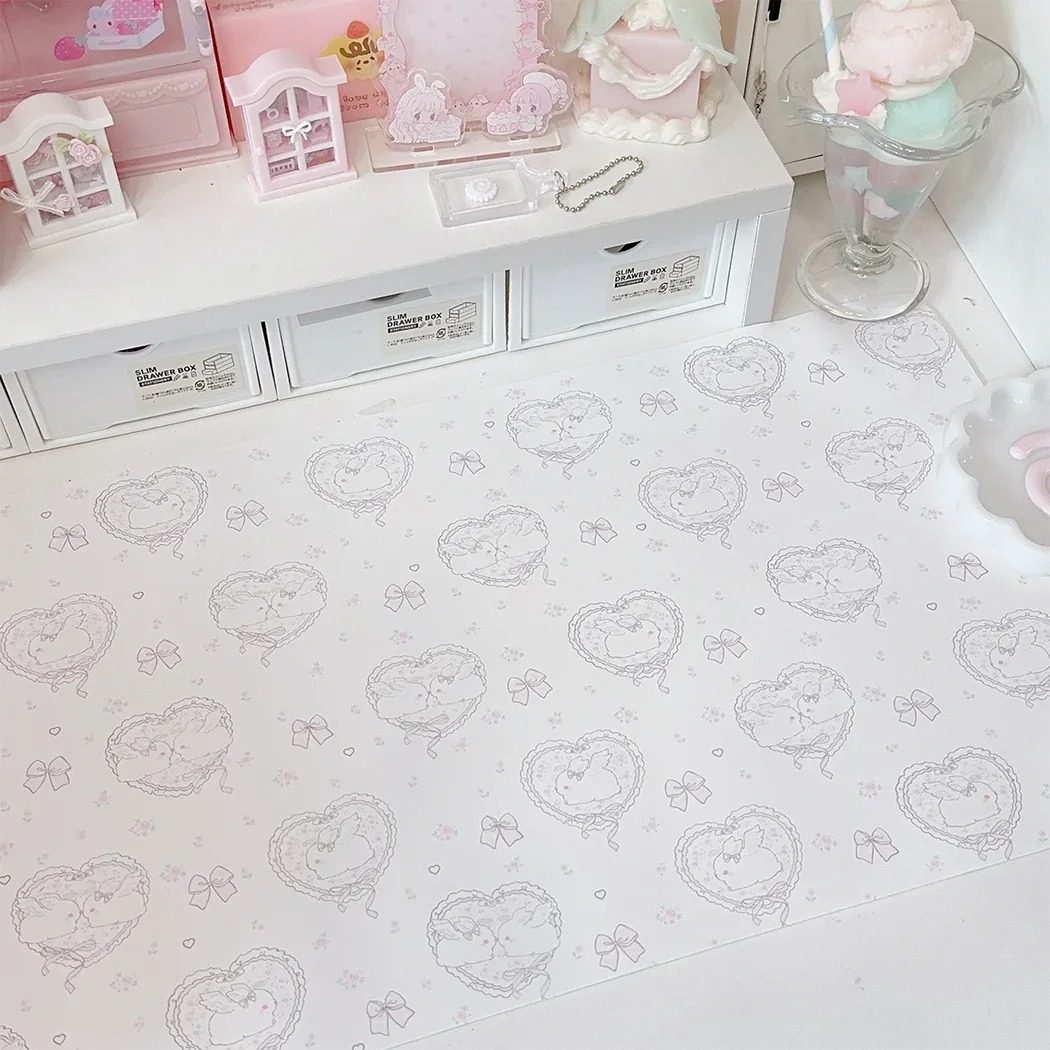 Kawaii Pink Rabbit Leather Des - Mouse Pad Blank Sublimation avis et prix