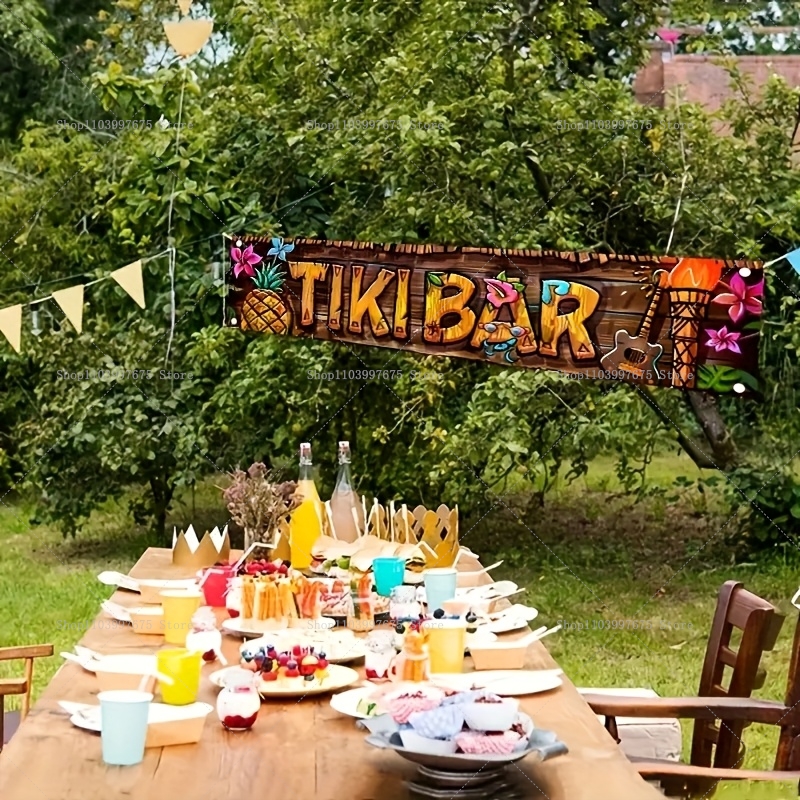 Tiki Bar Banner Tropical Hawai - Yard Sign Blank avis et prix