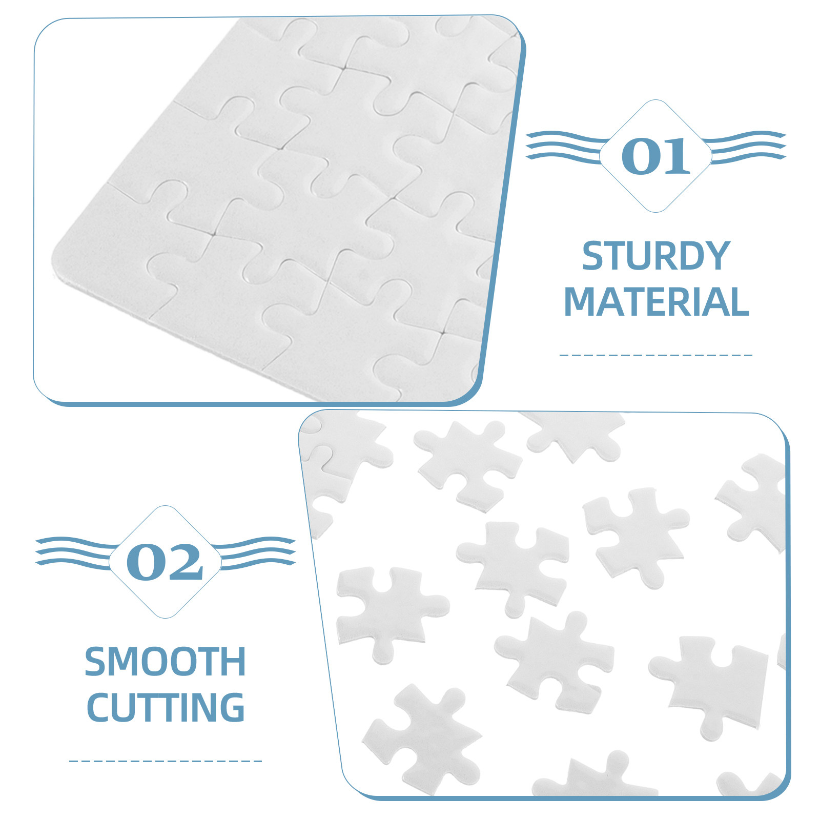 4 Sheets Blank Jigsaw Puzzle B - Puzzle Blank White avis et prix