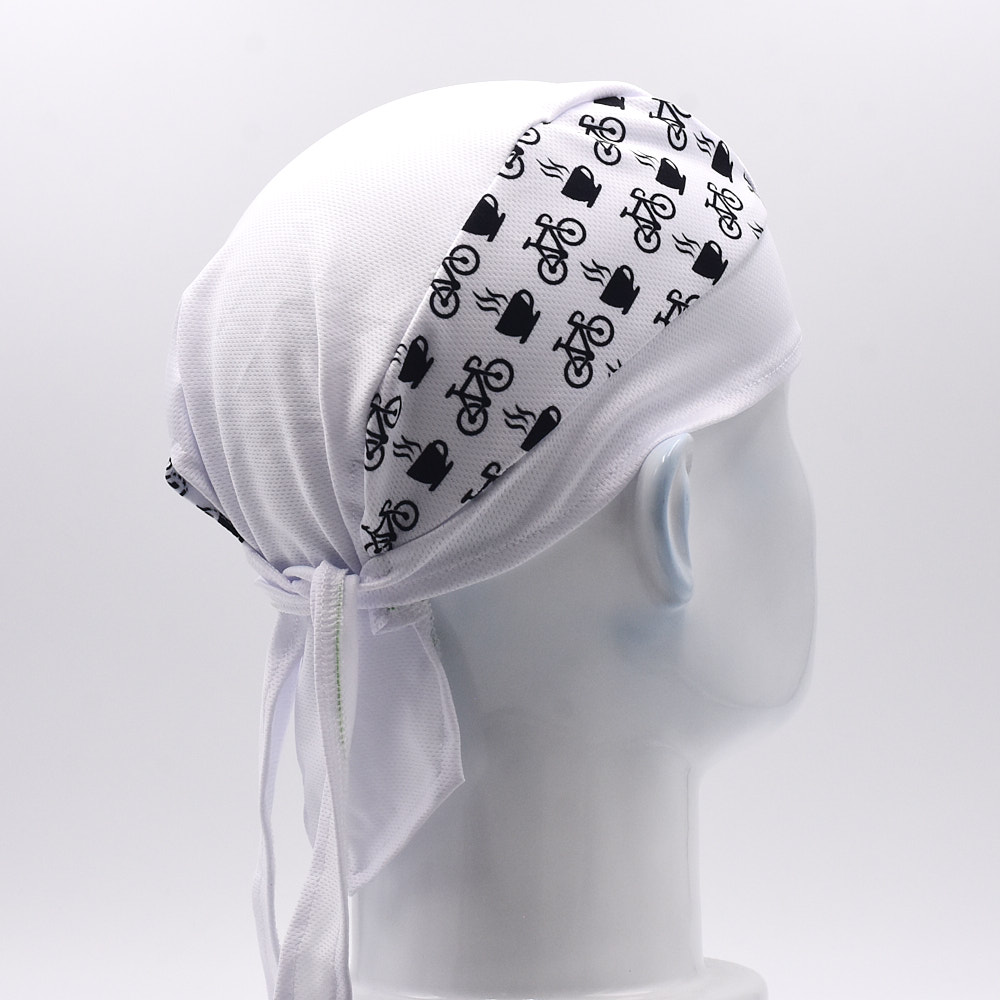 Classic Men White Cycling Cap  - Bandana Blank White avis et prix