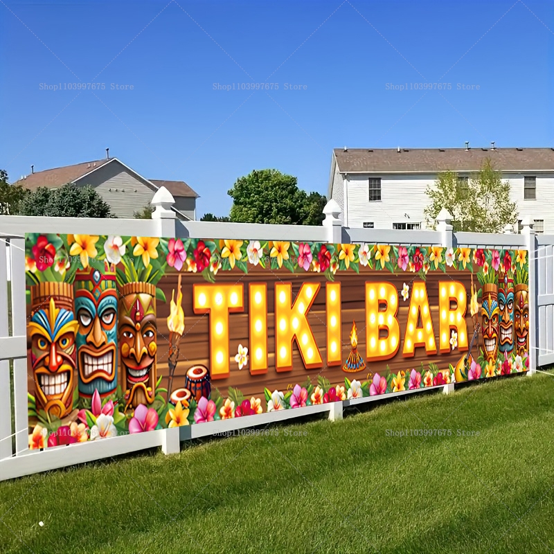 Vibrant Tiki Bar Banner Tropic - Yard Sign Blank avis et prix