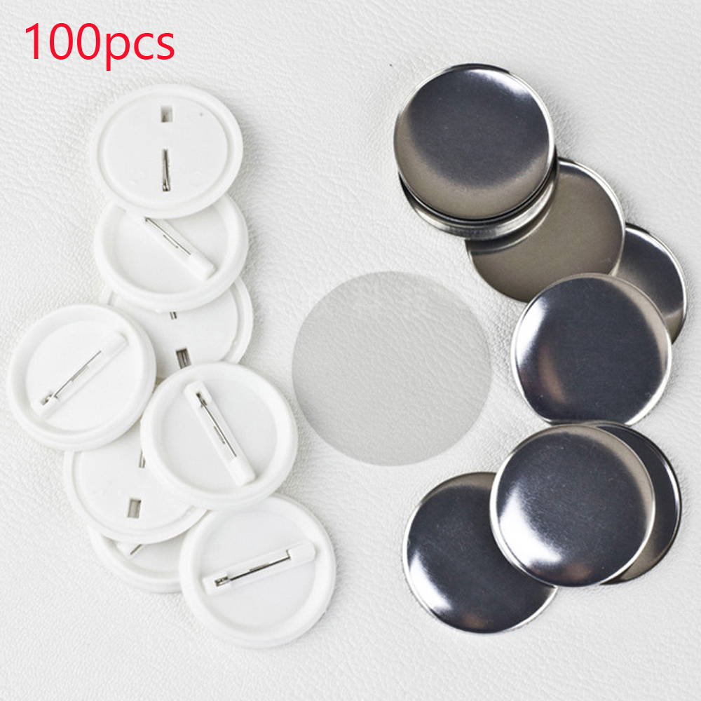 100Pcs/set Plastic Blank Badge - Button Badge Blank avis et prix