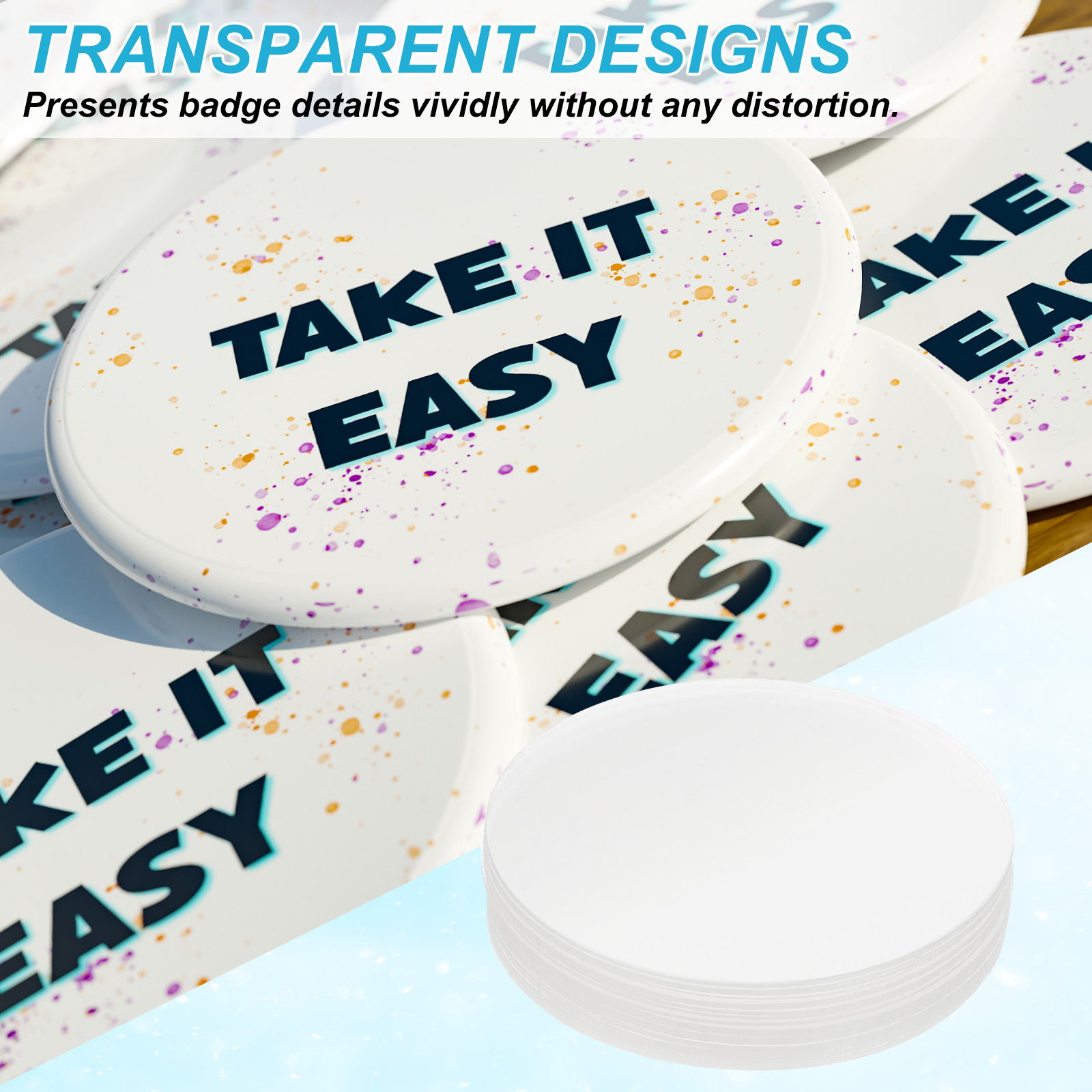 44/48/54/61/65/70mm Badge Film - Button Badge Blank avis et prix