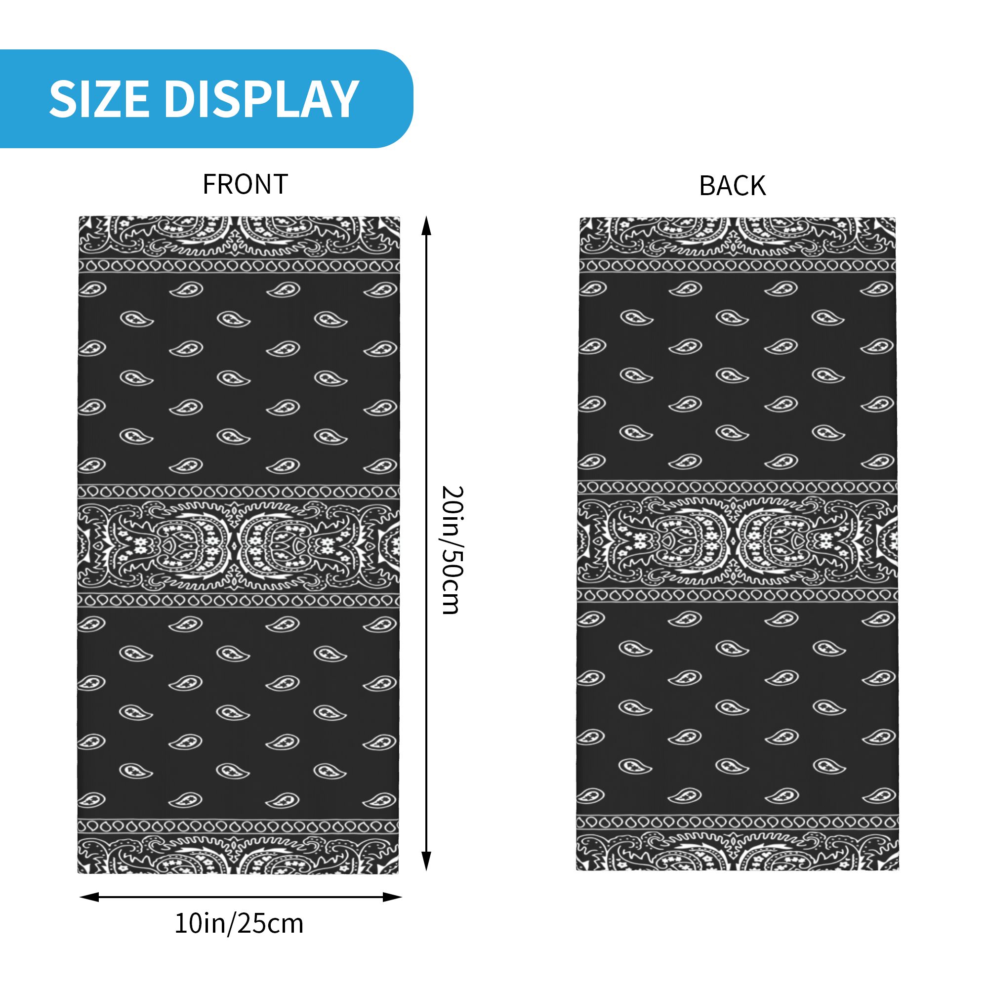 Custom Black and White Bandana - Bandana Blank White avis et prix