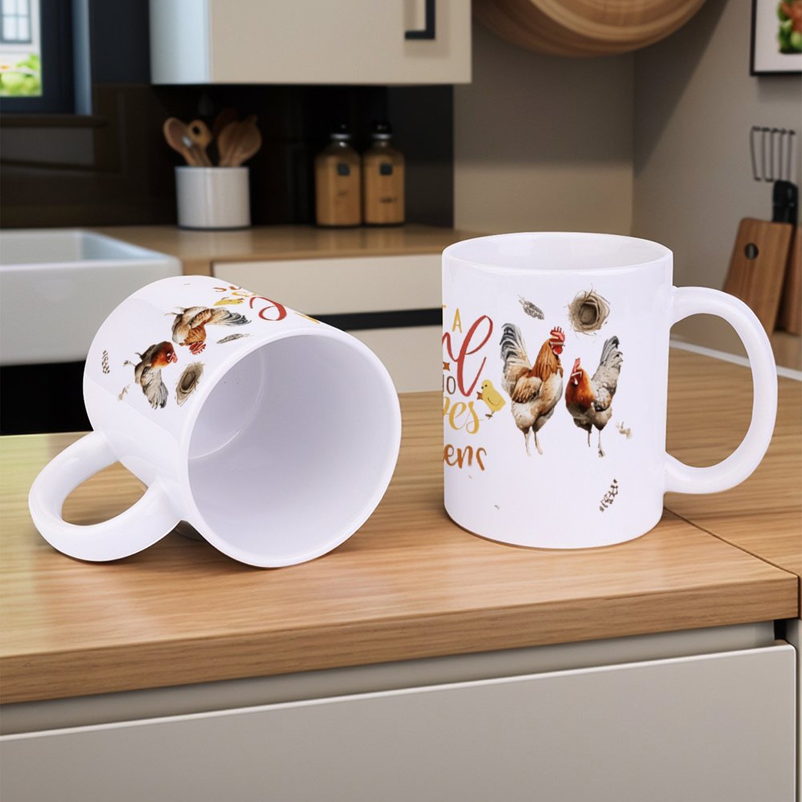 Just A Girl Who Loves Chickens - Sublimation Mug White avis et prix