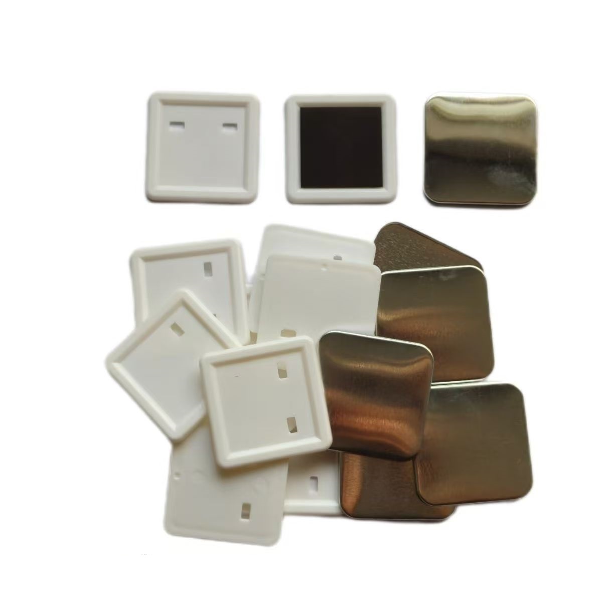 100pcs 50*50mm 2inch Square ma - Button Badge Blank avis et prix