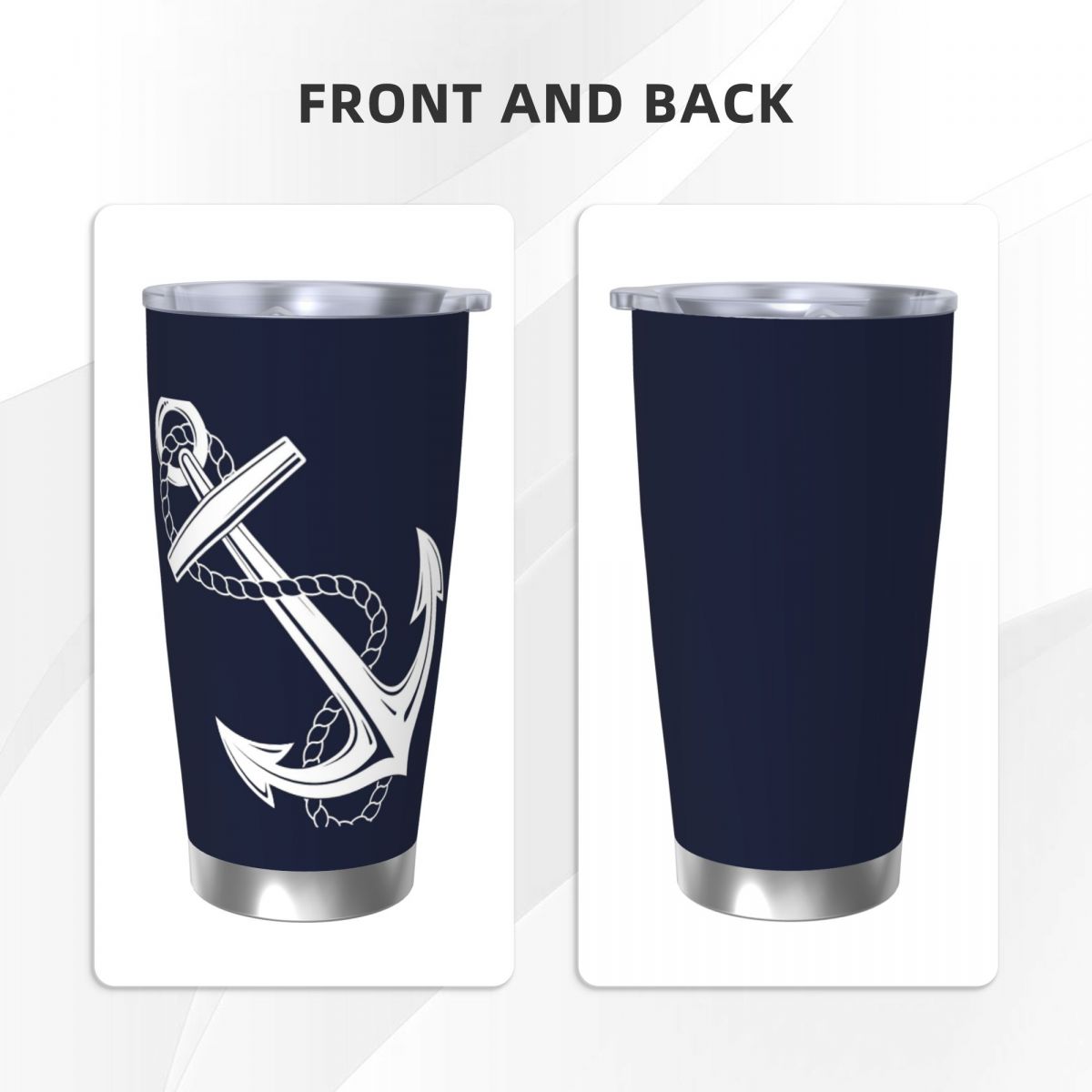 Anchor Nautical White & Navy S - Tumbler 20Oz White avis et prix