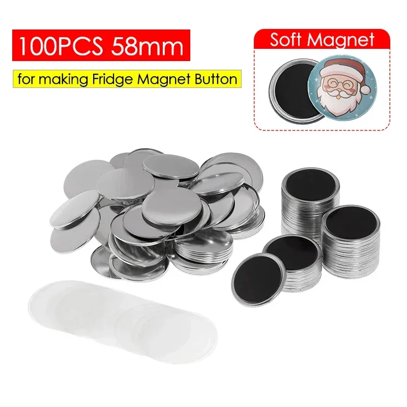 50/100PCS 25-75mm Magnet Refri - Button Badge Blank avis et prix