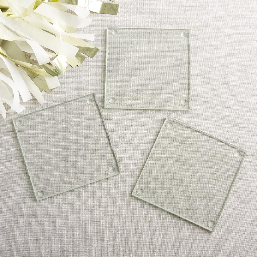 Clear Glass Drink Coasters Set - Coaster Sublimation Blank avis et prix